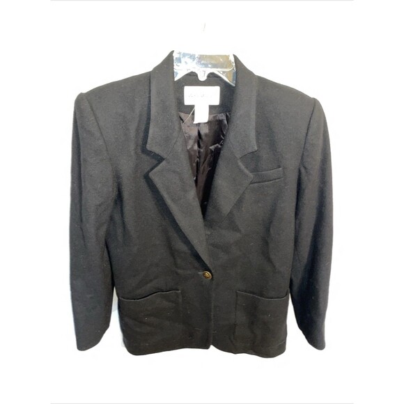 John Celeste Women’s Dressy Jacket Size 6 Black Cashmere Blend Going Out Formal - Picture 1 of 12